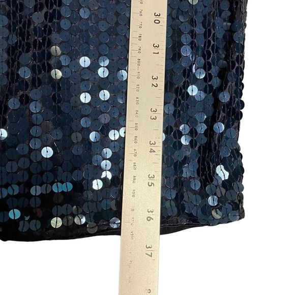 Lime Nite Women's Navy Sequin Dress Size 10 - Picture 8 of 9